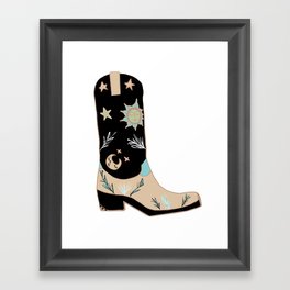 Cowboy boot Framed Art Print