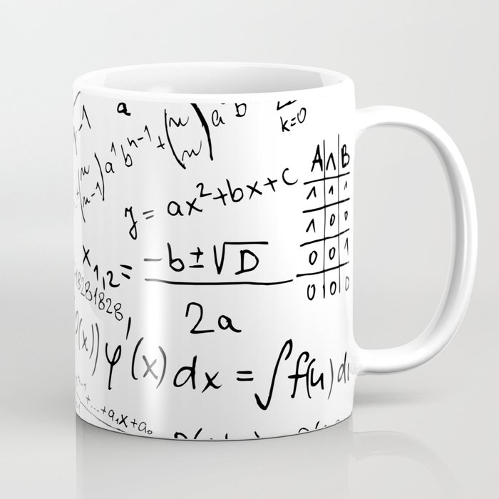 Math Geek Print, Math Equation Pattern Coffee Mug