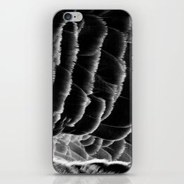 Greylag goose feathers in black and white | Bird feather texture iPhone Skin