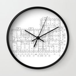 Detailed architectural floor layout Wall Clock