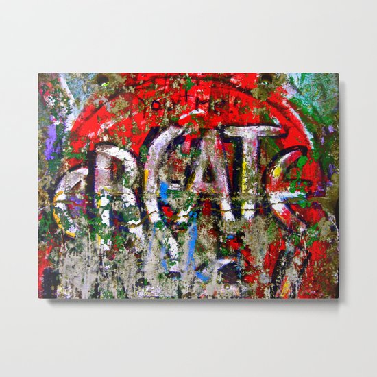 Berlin Wall Street Art "Create" Metal Print