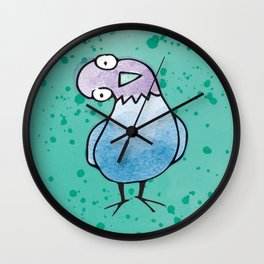 Curious Pigeon Wall Clock