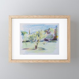 A Tree in Oppède, France. Framed Mini Art Print