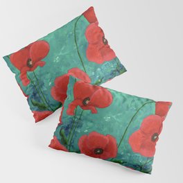 Red Poppies Pillow Sham