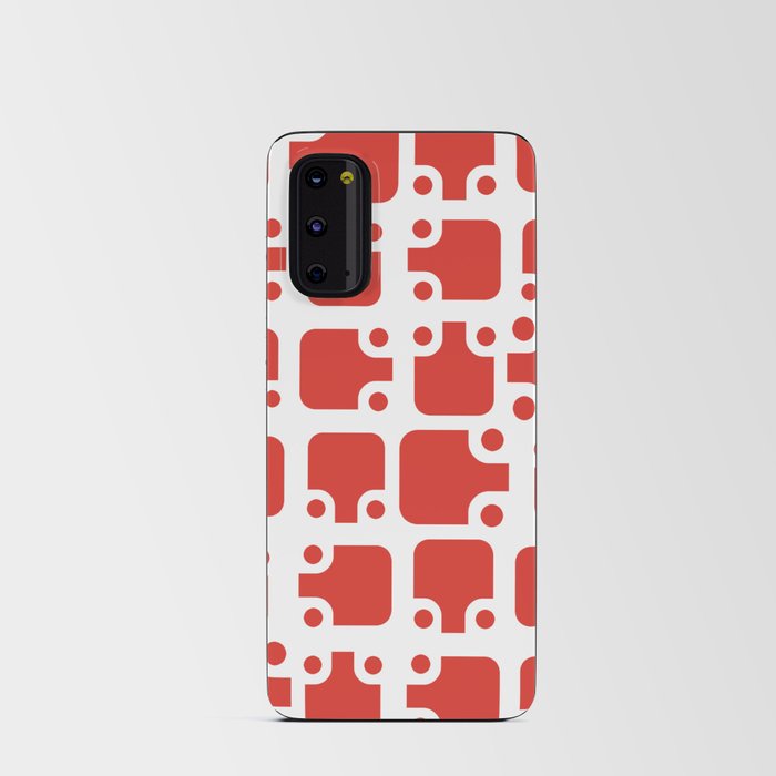 Mid Century Modern Abstract Pattern Red 1 Android Card Case