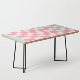 Pink checker fabric abstract Coffee Table
