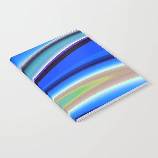 Abstract Fractal Colorways 01BL Notebook