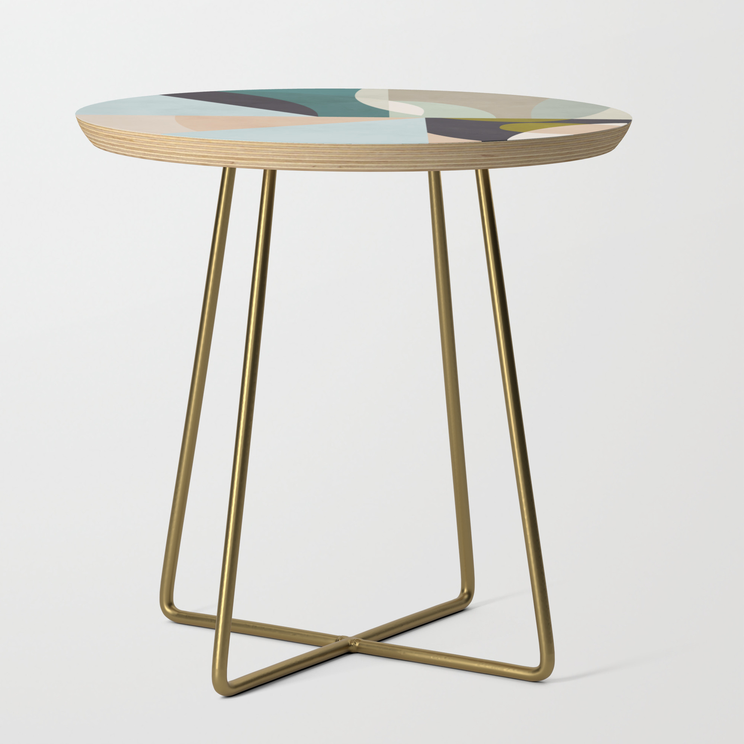 Shapes Geometric Art Mid Century Side Table By Anarutbre Society6