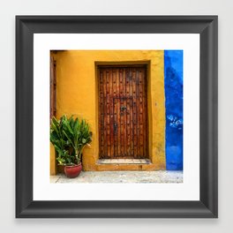 Door of Cartagena Colombia Framed Art Print