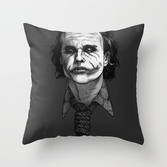 Now I'm Always Smiling // The Dark Knight Throw Pillow