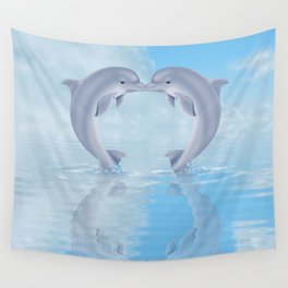 Kissing dolphins Wall Tapestry | Nature, Animal 