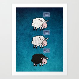 Bored Sheep Art Print