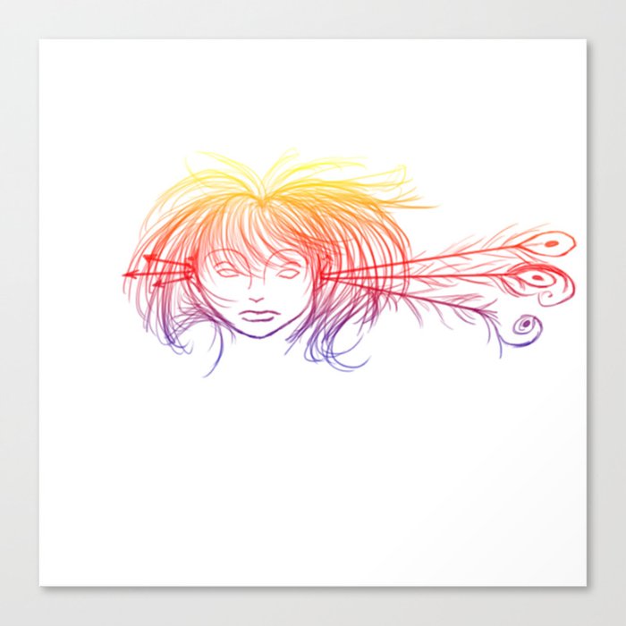 Arrow Head (Yellow/Red/Blue) Canvas Print
