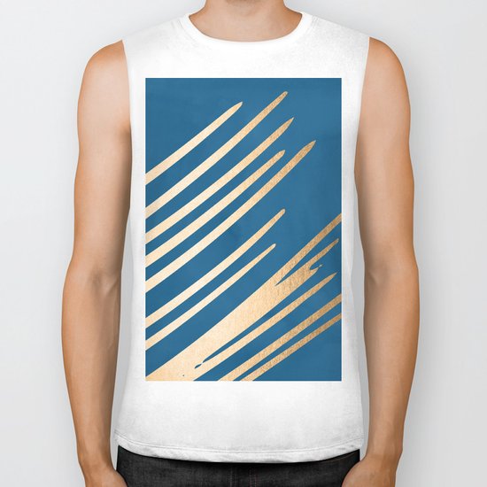 Swish - Orange Sherbet Shimmer on Saltwater Taffy Teal Biker Tank