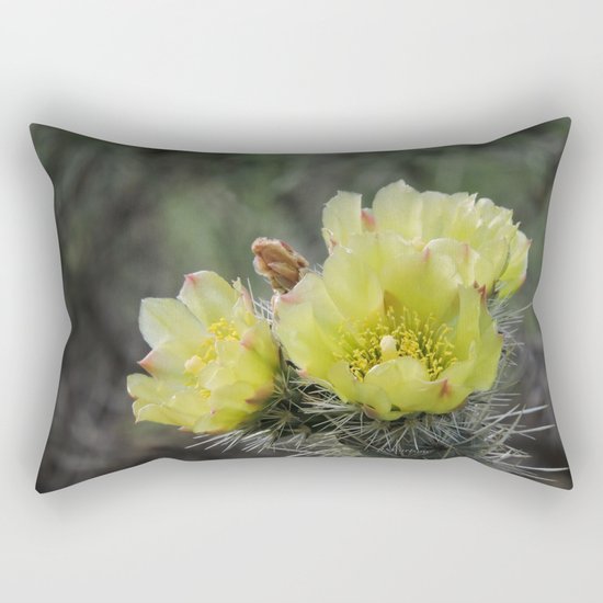 California Cactus Blooms Rectangular Pillow