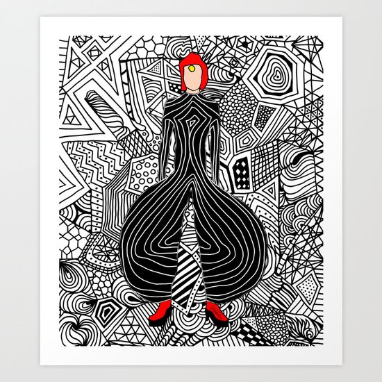 Bowie Fashion 6 Art Print