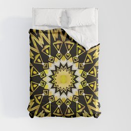 Golden Star Mandala Duvet Cover