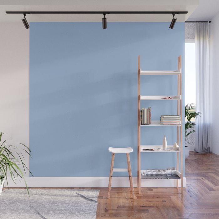 BLUE SAGE Pastel solid color  Wall Mural