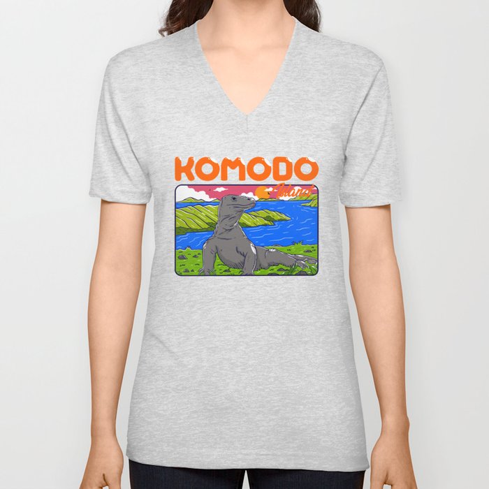 Komodo Island V Neck T Shirt