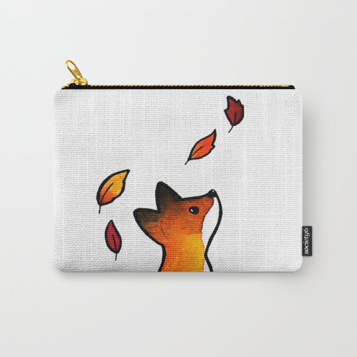 The Fox in The Leaves Carry-All Pouch
