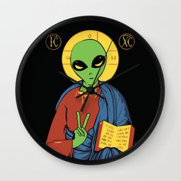 Alien Jesus - Funny Political Print Wall Clock