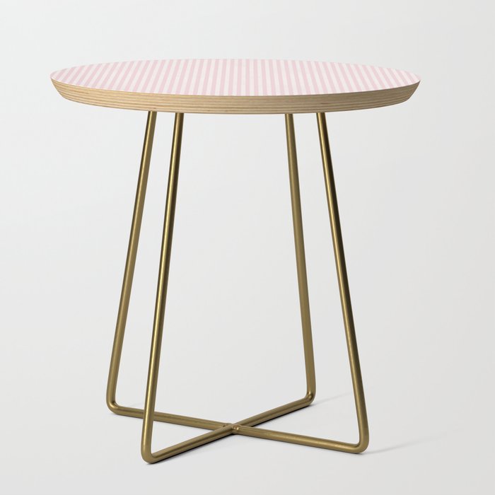 Pink Striped Pattern Side Table