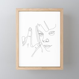 finger guns Framed Mini Art Print