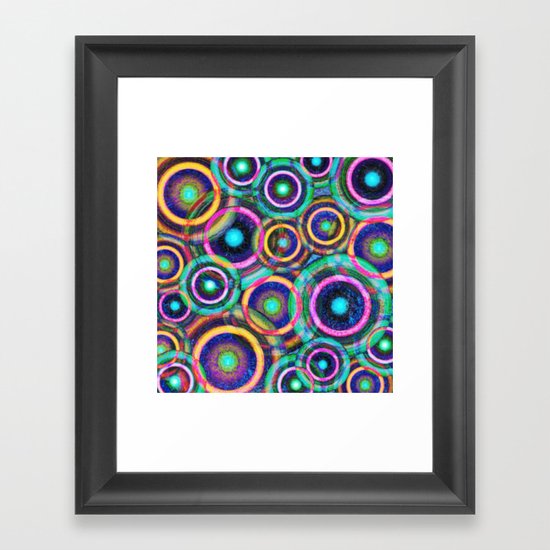 Retro Rings Framed Art Print