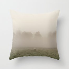Early Morning in the Sheep Pasture Throw Pillow