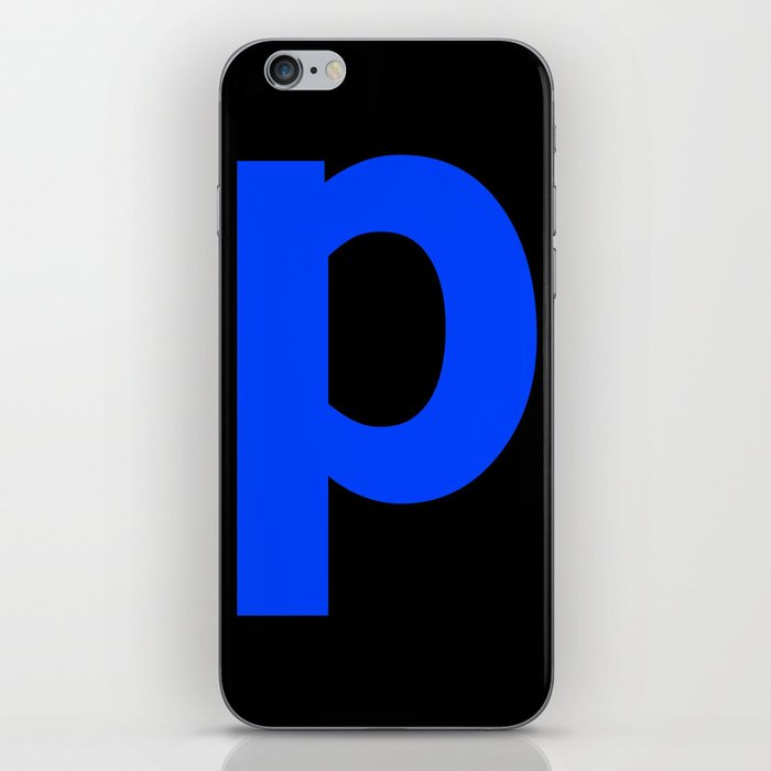 letter P (Blue & Black) iPhone Skin