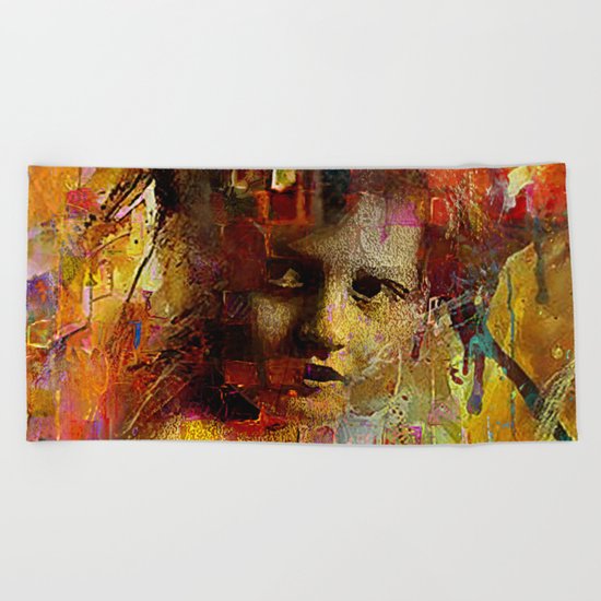 First time you looked at me Beach Towel
