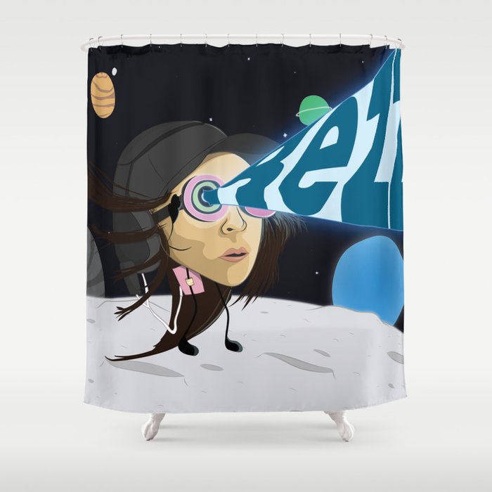 Rezz in the space Shower Curtain
