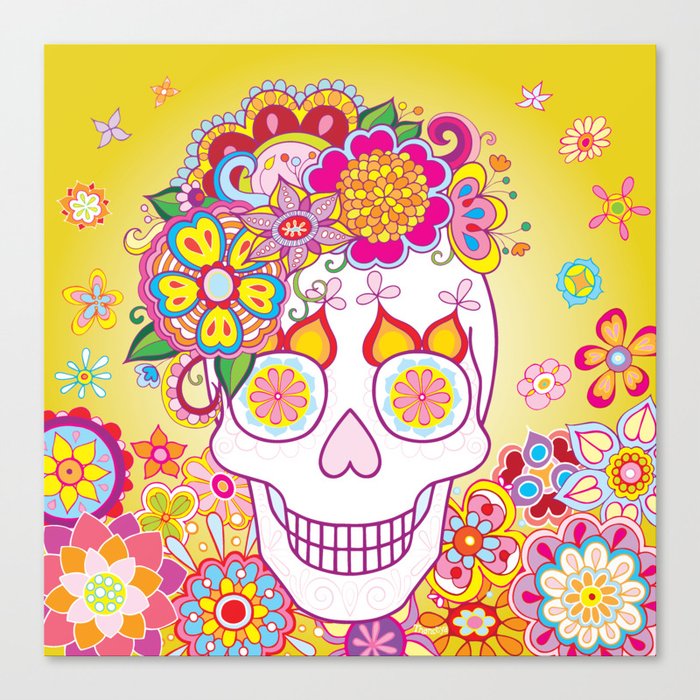 Sugar Skull Art Felicity Canvas Print By Thaneeya Society6