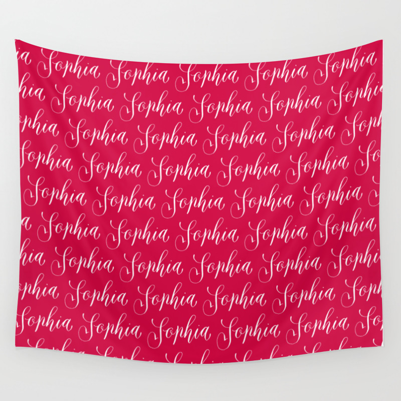 Sophia Modern Calligraphy Name Design Wall Tapestry By Chee Society6