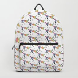 Happy Little Unicorn Backpack | Kawaii, Magical, Unicorn, Rainbow, Mythology, Kids, Cute, Colorful, Hair, Illustration 