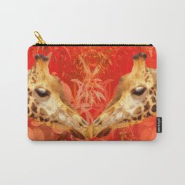 Face to face - beautiful giraffes - love is in the air #decor #society6 #buyart Carry-All Pouch