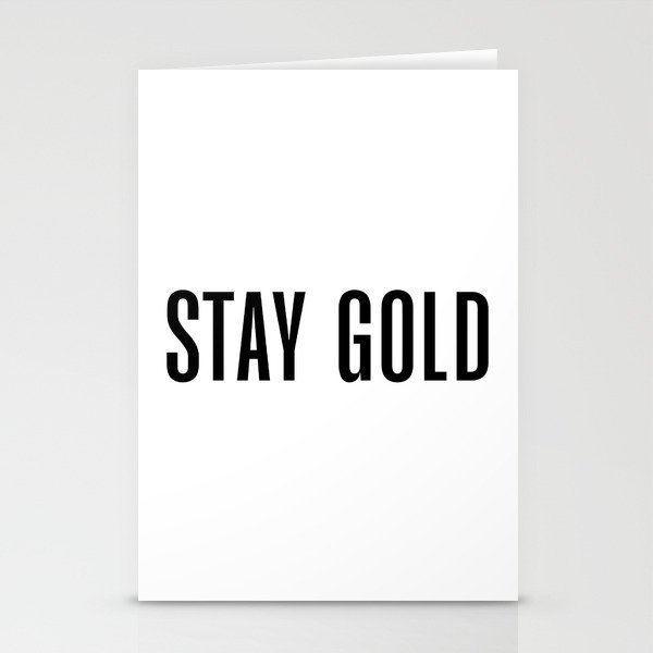Stay Gold Stationery Cards
