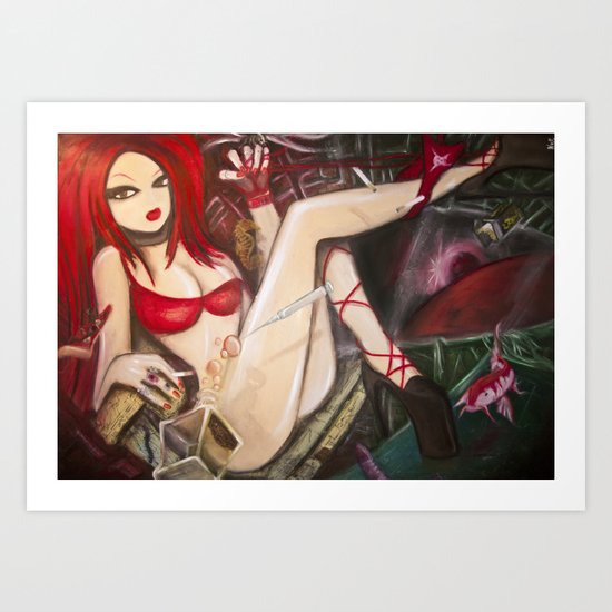 Ballroom in Spaceship ~now the moon is mine~ Art Print
