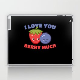 I Love You Berry Much Fruit Raspberry Laptop Skin