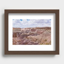Colorful Scenic valley along the Blue Mesa Trail - Petrified Forest National Park Recessed Framed Print
