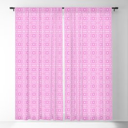 Spring Retro Daisy Lace Mini Hot Pink Blackout Curtain