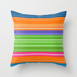Vibrant Modern Stripes Throw Pillow