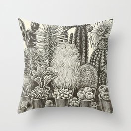 Cacti And Succulents Throw Pillow