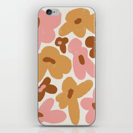 Organic abstract floral retro pattern iPhone Skin