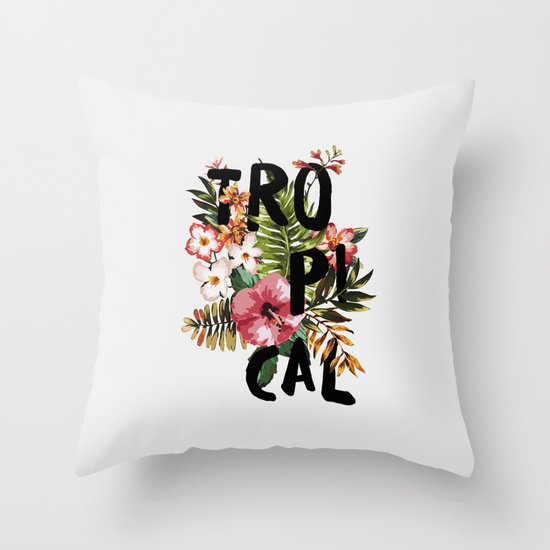 Tropical I Throw Pillow