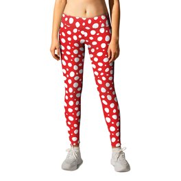 Red and White Polka Dots Leggings