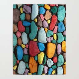 Colored Pebble Photography Poster