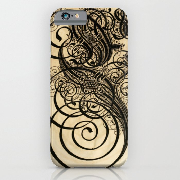 Antique Caligraphy iPhone Case