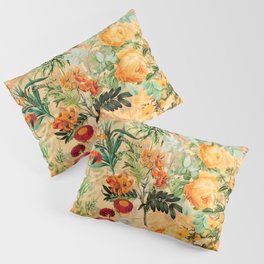 Vintage & Shabby Chic -  Sunny Gold Botanical Flowers Summer Day Pillow Sham