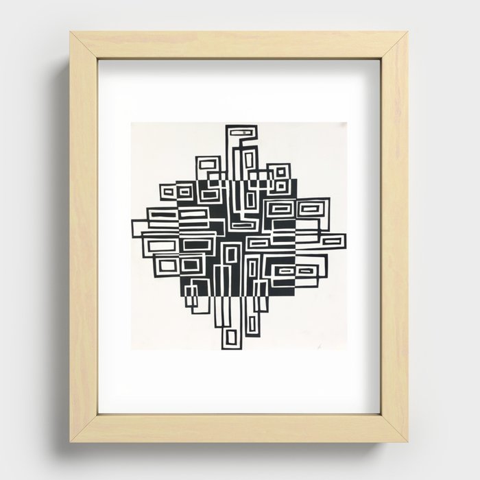 Rectangle Maze Recessed Framed Print